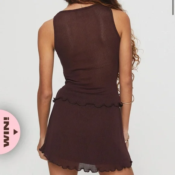 Princess Polly Dark Brown two piece set - Picture 2 of 5